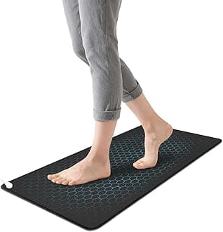 Grounding Mat, 11.8x27.6 Inch Grounding Mat for Bed, Earth Connected, Grounding Pad for Improving Sleep Helping to Eliminate Anxiety, Black