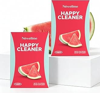 NEWELLME Happy Cleaner Superfood Powder | Digestive & Gut Health, Prebiotics & Probiotics for Women & Men, Support for Bloating & Regularity, Vegan Sugar-Free, Watermelon Flavor, 28 Sachets (2 Pack)