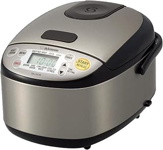 Micom 3-Cup Compact Size, Multiple Settings, Stainless Steel Made, Built-In Retractable Power Cord and Easy to Transport Rice Cooker and Warmer