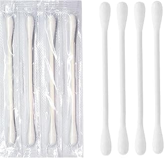 Individually Wrapped Double Round Cotton Swabs for Ear & Makeup Cleaning (400 Count)