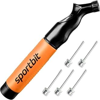 - Ball Pump for Sports Balls - Push & Pull Inflating System - Hand Pump for All Exercise Balls - Volleyball Pump, Basketball Inflator, Football & Soccer Ball Air Pump - Goes with 5 Needles Set