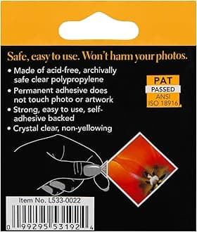 Lineco 378797 Photo Mounting Corner Clear .625