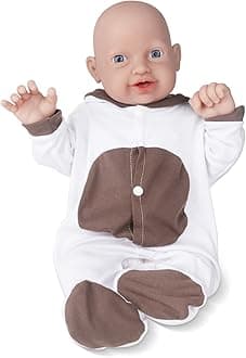 Vollence 23 inch Full Silicone Baby Dolls Realisitc, Not Vinyl Dolls, Cute Reborn Realisitc Silicone Dolls Lifelike Full Silicone Baby Child Gifts Children's Gifts - Girl