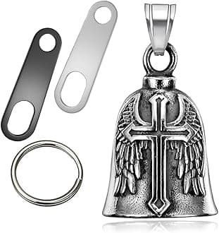 Guardian Angel Motorcycle Bell Good Luck Bells Drive Safe Pendant Accessories for Guard Riding Safety