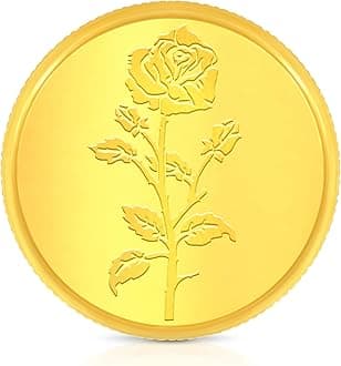 Bhima Jewels 24K 999 Purity Plain Flower Coin 0.5g