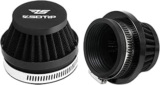 2PCS Motorcycle 60MM Air Intake Filter Universal Carburetor Air Filter Cleaner for Dirt Pit ATV SSR TTR Bike Breather Filter Fit for Many Different Carburetors (Black 60MM)