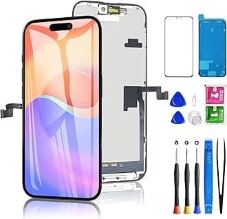 for iPhone 16 Pro Max Screen Replacement, 6.9 inch LCD Display 3D Touch Full HD Digitizer Frame Assembly, Compatible with A3296,A3084,A3295,A3297 Models, Repair Kit + Screen Tempered Protector
