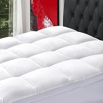 Mattress Topper Full Size Extra Thick Mattress Pad 8-21" Deep Pocket Soft Down Alternative Fill Mattress Protector Pillow Top Mattress Cover (54x75 Inches, White)