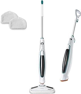Kenmore SM2060 S200 Series Steam Mop for Floor Cleaning with Easy Scrubber & 2pcs Washable Pads, 2 Modes, Quick-Heating, Lightweight for Hardwood and Tile
