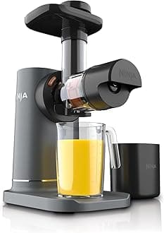Ninja JC151 NeverClog BPA-Free Cold Press Juicer with Total Pulp Control and 2 One-Touch Programs (Machine Gray, Renewed)