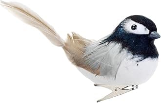 Allstate 5" Feathered Black-Capped Chickadee Clip-On Bird Christmas Ornament