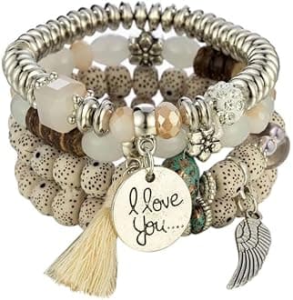 Shining Diva Fashion Bodhi Multilayer Bracelet for Women Girls