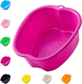 Large Foot Bath Spa Bowl Plastic Pedicure Bowl Massage Foot Tub(Purple)