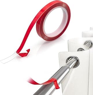 14.5ft Curtain Rod Tape, Clear Curtain Ring Slide Curtain Tape Curtain Spacers Curtain Accessories, Smooth and Silent Curtain Rod Slide Curtain Tape for Curtain Rings Drapery Ring Slide Tape