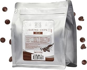 ChocZero Milk Chocolate Drops - No Added Sugar, Low Carb, Suitable for Keto, Gluten Free - 20 Ounce Bulk Bag for Baking Keto Diet Cookies and Desserts