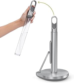 Standing Paper Towel Holder with Spray Pump, Brushed Stainless Steel