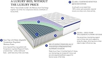 Springtek Eurotop Luxe Memory Foam Mattress | 8 Inches Euro Top Adaptable Temperature Regulated Memory Foam Pocket Spring Queen Size Gadda | 75x60 Inch