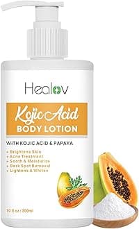 Kojic Acid Lotion – Skin Brightening Body Lotion for Age Spots, Hyperpigmentation, Intimate Areas – Dark Spot Remover, Reduces Acne, Scars and Evens Tone – Kojic Acid Cream for Brighter, Glowing Look