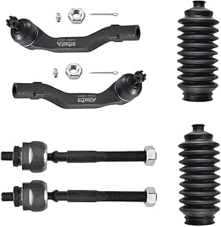 ASTARPRO - 6pcs Front Tie Rod Ends Inner and Outer Complete Kit with Boots Compatible with 1996-2000 Honda Civic and Acura EL