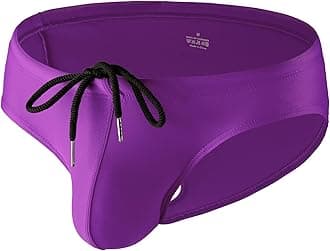 Summer Code Mens Solid Swim Briefs Drawstring Bikini Sport Swimsuit