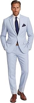 Emigre Men's 100% Cotton Striped Seersucker Suit