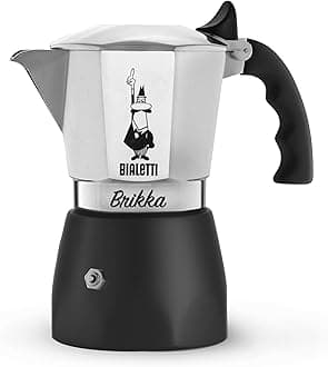 Bialetti BRIKKA for 4 Cups, Stovetop (Coffee Maker, Espresso Maker, Moka Pot)