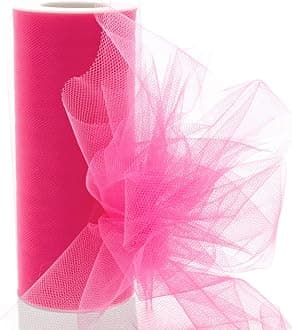 6" Premium Tulle Shocking Pink HBC Brand