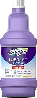 WetJet Antibacterial Solution Refill for Floor Mopping and Cleaning, All Purpose Multi Surface Floor Cleaning Solution, Fresh Citrus Scent, 1.25 Liters