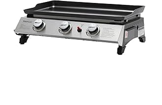Royal Gourmet PD1300 Portable 3-Burner Propane Gas Grill Griddle,Black