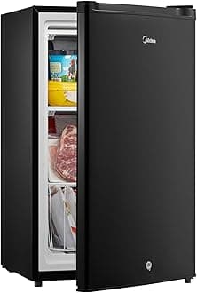 Midea MRU03M2ABB Upright Freezer, 3.0 Cubic Feet Mini Freezer, For Kitchen Apartment Office Basement or Dormitory, Black