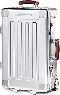 35L Cabin Travel Case - Full Aluminum Carry On Luggage, Italian Leather Handles, Carry On