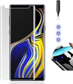 NISHTECH Advanced Hd+ Curved Uv Tempered Glass Screen Protector Designed For Samsung Galaxy Note 8, Note 9 Smartphone || Full Screen Coverage With Easy Installation Kit(Anti-Scratch)