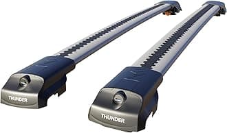 TRX1 Roof Rack For SKODA KODIAQ SUV 2017-ONWARD Grey Aluminium Roof Rack Cross Bars Lockable - Fit Raised Side Rails Roof Rails Cross Bar, Rail Carrier