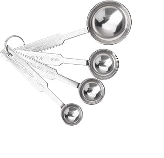 INKULTURE Stainless Steel Measuring Spoon for Dry or Liquid/Kitchen Gadgets for Cooking & Baking Cakes/Measuring Spoons Set (Set of 4 Spoons)