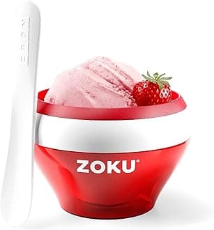 Zoku ZK120-RD Ice Cream Maker, Stainless_Steel, Red