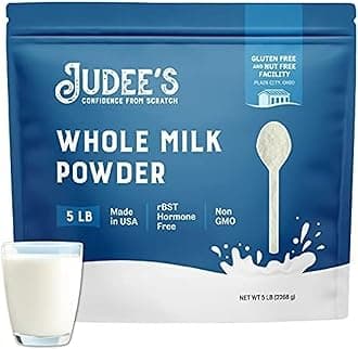 Whole Milk Powder - Emergency & Travel Friendly for Emergency Supplies - Dried Powdered Milk Bulk for Baking & Cooking - Gluten-Free & Kosher Certified - 80 Oz