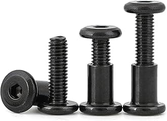 Rely®⇒VP INDUSTRIES (Combo Set -20 Pcs) M6x40 mm Allen JCB Screw with JCB Female Sleeve Barrel Nut With Allen Key 1 Pc | Fastener for Joining Wood Boards, Cabinets, Cupboards,Chairs & Beds