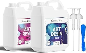 GRANOTONE Crystal Clear 2:1 Epoxy UV Resin and Hardener 3 kg Liquid Art Kit Long Lasting Smooth Finish Non Toxic Easy to Use with Self Leveling Suitable for Jewellery and Keychain Making