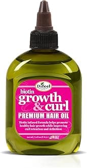 Difeel Growth & Curl Biotin Premium Hair Oil 8 oz.