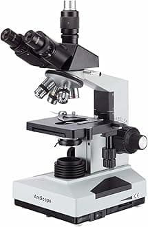 AmScope 40X-2000X Full-Size 17 Lbs Professional Trinocular Lab Biological Compound Microscope with 3D Two-Layer Mechanical Stage