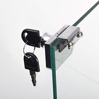 Shengrunner Frameless Glass Display Cabinet, Curio Cabinet Display Case with Lock and Glass Door, Quick-Install Floor Standing Small Showcase Display Shelf for Collectibles, Legos, Figures, Plants