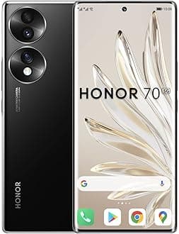 HONOR 70 Smartphone, Mobile Phone 5G, SIM Free Unlocked, 8+256GB, 54 MP Triple Rear Camera, 120Hz 6.67 Inch OLED Curved Screen, Android 12, 4800mAh Midnight Black