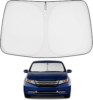 Proadsy 2025 Upgrade Windshield Sun Shade Custom Fit Honda Odyssey 2011-2017 4-Layer Foldable Front Sunshade Protector Sun Visor Blocks UV Rays Keep Car Cooler