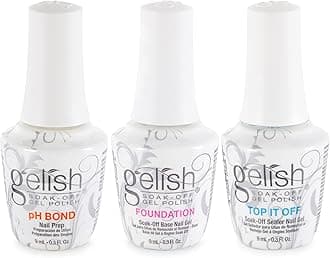 Mini Terrific Trio Collection 9 mL Soak Off Gel Nail Polish Kit with pH Bond, Foundation Base, and Top It Off