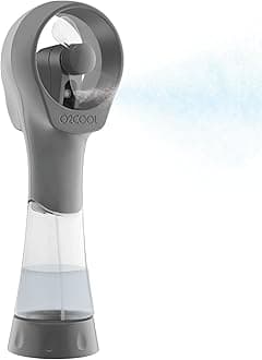 Elite Battery Powered Handheld Water Misting Fans (Grey)
