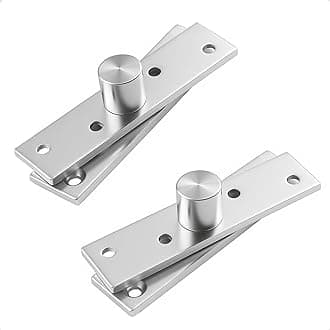 T&B 360 Degree Door Pivot Hinge Stainless Steel Brushed Finish Hardware 2 Pcs (100mm)