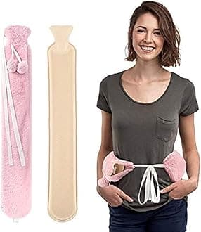 – ERYUE Hand Warmer,ERYUE Long Hot Water Bag with Plush Cover 2L Large Capacity Rubber Hot Water Bottle Hand Feet Warmer for Bed Hot Compress Cold Therapy Waist Shoulder Pain