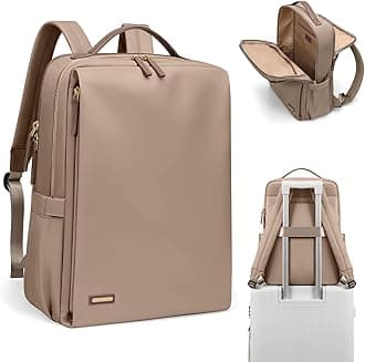 GOLF SUPAGS Stylish Laptop Backpack for Women Airline Approved Perfect for Work College and Travel Multi-Functional Casual Daypack Fits 14 Inch Notebook (Champagne)