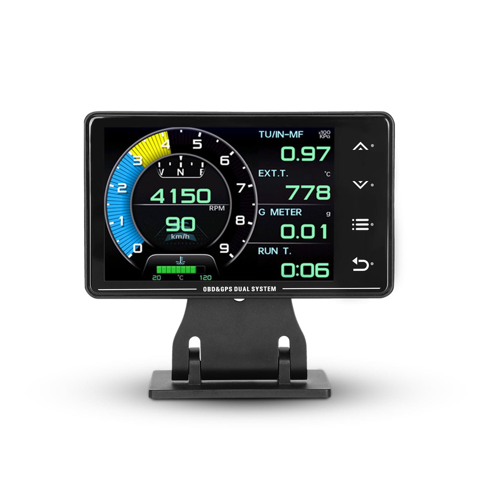 OBD2 Gauge Display, Multi-Data Smart Gauge, Car Inclinometer, GPS Speedometer, Boost Gauge, RPM Meter, Car Head-Up Display, Automotive Trip Smart OBD Display, for Some Cars Produced After 2006