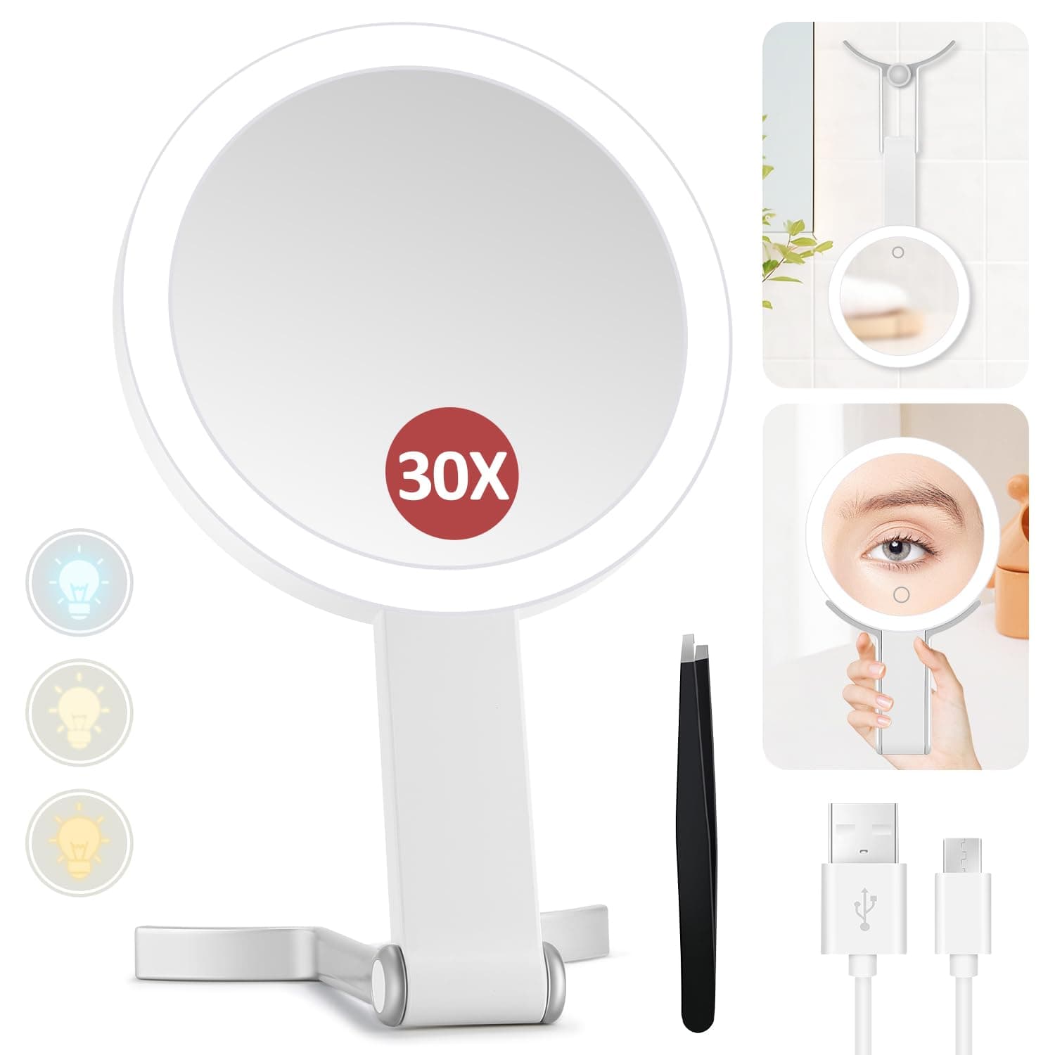 1X/30X Magnifying Mirror